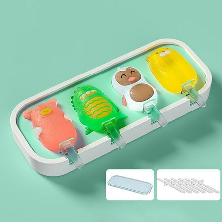 

Ice Cube Tray Popsicle Mold Set 4 Pieces Homemade Silicone Popsicle Maker Kid Easy Release Ice Cream Molds Reusable Diy Ice Molds