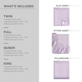 thumbnail image 5 of Regency Heights Lilac Satin Sheet Set Full Size, 6-Piece Silky Bed Sheets with 16" Deep Pocket Fitted Sheet, 5 of 10