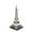 Silver Solid Eiffel Tower 16" x 16" x 42", variant on 5" x 17" Silver Polystone Statue of Liberty Sculpture, by DecMode