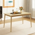 thumbnail image 2 of Gymax 48'' Rectangular Wooden Dining Table for 4 People w/ Rubber Wood Legs Farmhouse Natural, 2 of 10