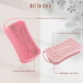 thumbnail image 2 of Unique Bargains Silicone Body Scrubber 2 in 1 Body Brush Hair Scalp Massager Body Scrubbers for Use in Shower Pink, 2 of 7