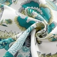 thumbnail image 3 of DriftAway Layla Classic America Style Floral Leaves Room Darkening Window Curtain Grommet 2 Panels 52 Inch by 84 Inch Teal Gray, 3 of 6