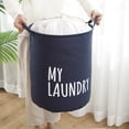 thumbnail image 4 of Waterproof Folding Laundry Hamper Dirty Clothes Storage Basket Drawstring Clothing Holder Home Organization Supplies, 4 of 8