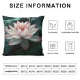 thumbnail image 5 of GOSMITH  Throw Pillow Cover Lotus Flowers Watercolor Summer Floral Blossom Botanical Green Leaves Plant Garden Decor Lumbar Pillow Case Cushion for Sofa Couch Bed, 5 of 5