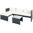 thumbnail image 3 of Safavieh Bronson Outdoor Patio 3 Piece Sofa Set - Black/Beige Cushion, 3 of 8