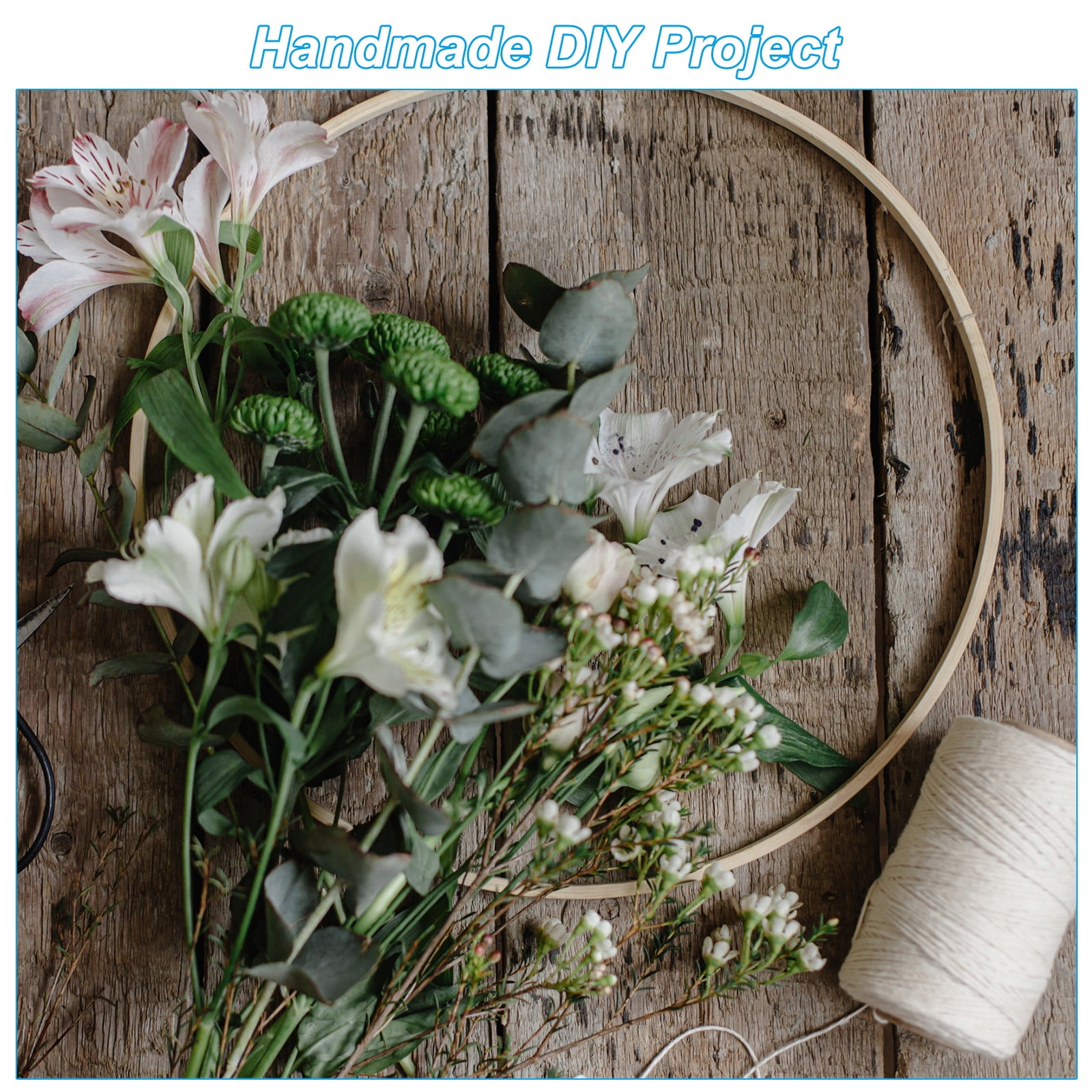 10 Cerceaux En Bambou 18cm HOODANCOS - Pour Macramé, Attrape-Rêves, Couronnes - Artisanat DIY Déco Maison