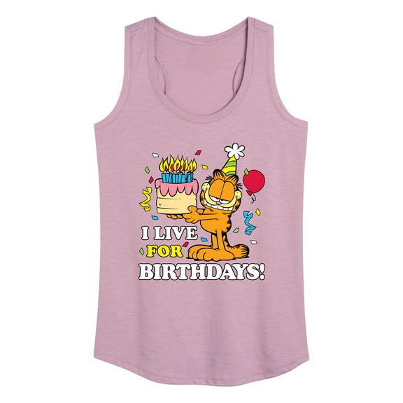 Garfield - I Live For Birthday's - Women's Racerback Tank Top
