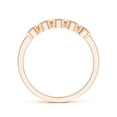 thumbnail image 2 of ANGARA Natural Milgrain-Edged Bezel Set Diamond 5 Stone Ring in 14K Rose Gold for Women (Size-2.7mm| Color-K| Clarity-I3) | April Birthstone, Anniversary Jewelry Gift for Women | Natural Diamond Ring, 2 of 7