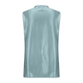 thumbnail image 6 of Inglocry Women Silk Satin Tank Top V Neck Summer Blouse Sleeveless Shirt Business Casual Dressy Outfit Vacation Clothes 2026 Mint Green XL, 6 of 9