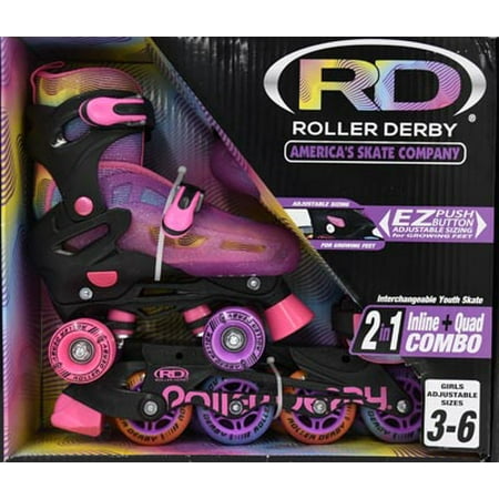 Roller Derby Rd 2n1 Girl M Sz 3-6 Green