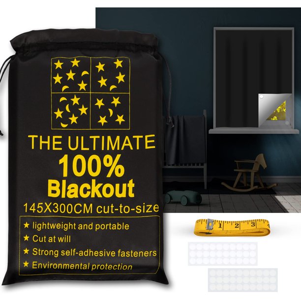 Blackout Shades RuSeen Portátil 100% Blackout (300 x 145 cm)