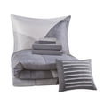 Block Sheet Set Mainstays 7 Piece Grey Color Block Bed in a Bag Comforter Set with ...