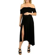 Star Sweep Off Shoulder Maternity Dress