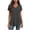 Gray, variant on Women's V-Neck Darted Blouse With Cinched Waist And Short Sleeves