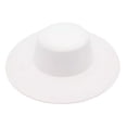 thumbnail image 2 of Pink Season Retro Ladies Hat Big Wide Brim Fedora Hat Pure Color Derby Wedding Jazz Hat Prom Party Commuting Flat Top Felt Hat, 2 of 2