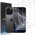 thumbnail image 1 of CHL-3 Pack Protecteur d'Écran Hydrogel pour iPhone 16 Pro Max, Transparent TPU Souple pour iPhone 16 Pro Max 6.9 Pouces, Anti-Bulles, Résistant aux Rayures, Installation Facile, Compatible avec Étui, 1 of 4