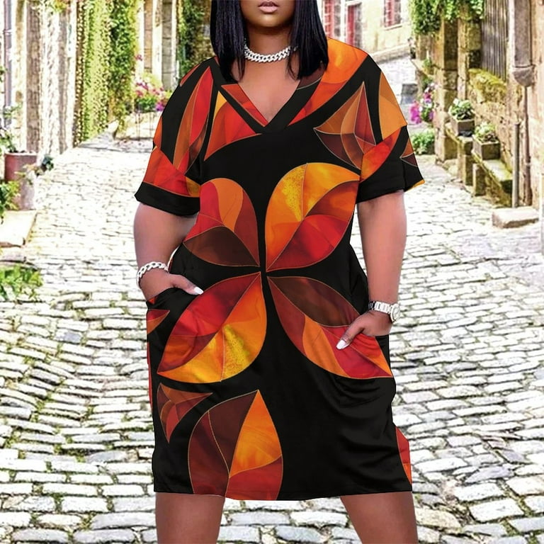 ZZZHY Petal Burst 50 Plus Size Summer Dresses Casual Sun Dresses for Women Beach Dresses for Curvy Women Walmart