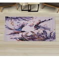 thumbnail image 1 of Hummingbird Decorative Rug, Art Lily Flowers Birds and Color Splashes in Watercolor Painting Style, Quality Carpet for Bedroom Dorm and Living Room, 6 Sizes, Lavender Rose, by Ambesonne, 1 of 1