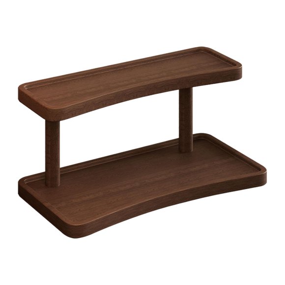 Expositor de madera con soporte para joyas, organizador de joyas de doble capa, escaparate sencillo 40x20x22cm
