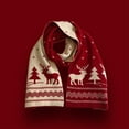 thumbnail image 6 of Gallickan Christmas Scarf, 63x8 Inch Reindeer Knitted Scarf, Warm Neck Warmer, Winter Wool Wrap, for Cold Weather and Holiday Fashion, Red, 6 of 6