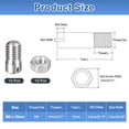 thumbnail image 2 of 10Pack Slotted Cylindrical Pin, M8 x 12mm 304 Stainless Steel Dowel with Nut, 2 of 6
