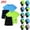 Dark Blue, variant on HAOTAGS Athletic Outfit Sets for Boys Size 12,Summer Quick - Dry Reflective Strips 2 Pack Sportswear Dark Blue