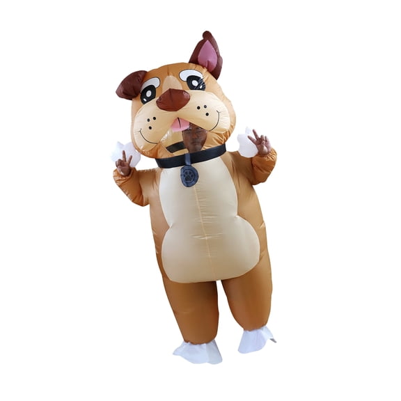 Adult Inflatable Dog Costume Funny Blow Up Animal Suit for Halloween Party Cosplay Outfit Carnival Festival