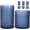 Blue, variant on Hobnail Drinking Glasses Set of 6, 12 Oz Highball Glasses & 10 Oz Cocktail Glasses, Clear Embossed Boho Glass Cups Kitchen Bar Tumbler Glassware Set for Whiskey, Beer, Juice, Milk (Blue)