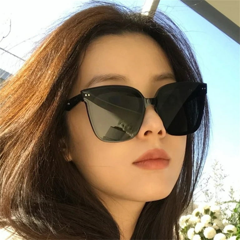 Floleo Clearance Folding Polarized Sunglasses Women Men Black UV400 With  Storage Box Square Folding Sun Glasses For Travel Driving Easy To Carry