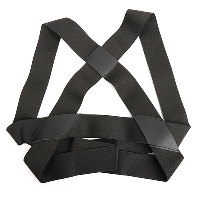 Cinturón de soporte para espalda, corrector de postura para hombros y jorobas (negro, talla M)