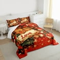 thumbnail image 3 of Homewish Romantic Calentinels Day Bedding Comforter Set,Cute Loves Print Twin Comforter Sets,Green Beige Red Bedding Set For Kids,Super Cozy Room Decor Reversible,2-Piece, 3 of 8