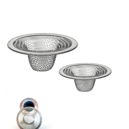 

2 Pack Metal Mesh Sink Strainer Drain Stopper Garbage Trap Kitchen Bathroom Tool