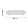 thumbnail image 4 of Nordic Style Oval Jewelry Storage Serving Tray Platter Stainless Steel Snack Tray Metal Storage Home Organizer(Small,Silver), 4 of 10