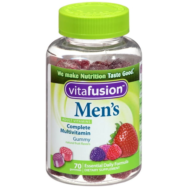 Vitafusion Adult Men's Multivitamin Gummies, Berry, 70 Ct
