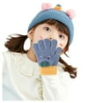 thumbnail image 3 of Dyfzdhu Toddler Mittens Winter Gloves Toddler Snow Cartoon Gloves For Kids Baby Winter Mittens For Girls Boys Blue, 3 of 7
