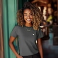 thumbnail image 3 of Dalix Lil Heart Face Embroidered Lightweight Relaxed Jersey Tee Summer Cute Short Sleeve T Shirt Womens in Asphalt 2XL XX-Large, 3 of 4