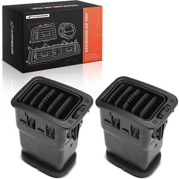 A-Premium 2PCS Dash A/C Air Vent Passenger Side (Dark Gray) Compatible with 2001-2007 Chevrolet Silverado 1500 2500 3500, Avalanche, Tahoe, Suburban & GMC Sierra 1500 2500 3500, Yukon XL 1500 2500