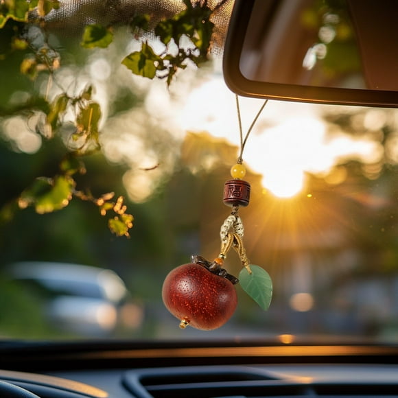 Big Sale! Sandalwood Persimmon Pendant Phone Chain, Package Chain, Car Pendant, Natural Wood Car Charm for Home and Vehicle Decoration