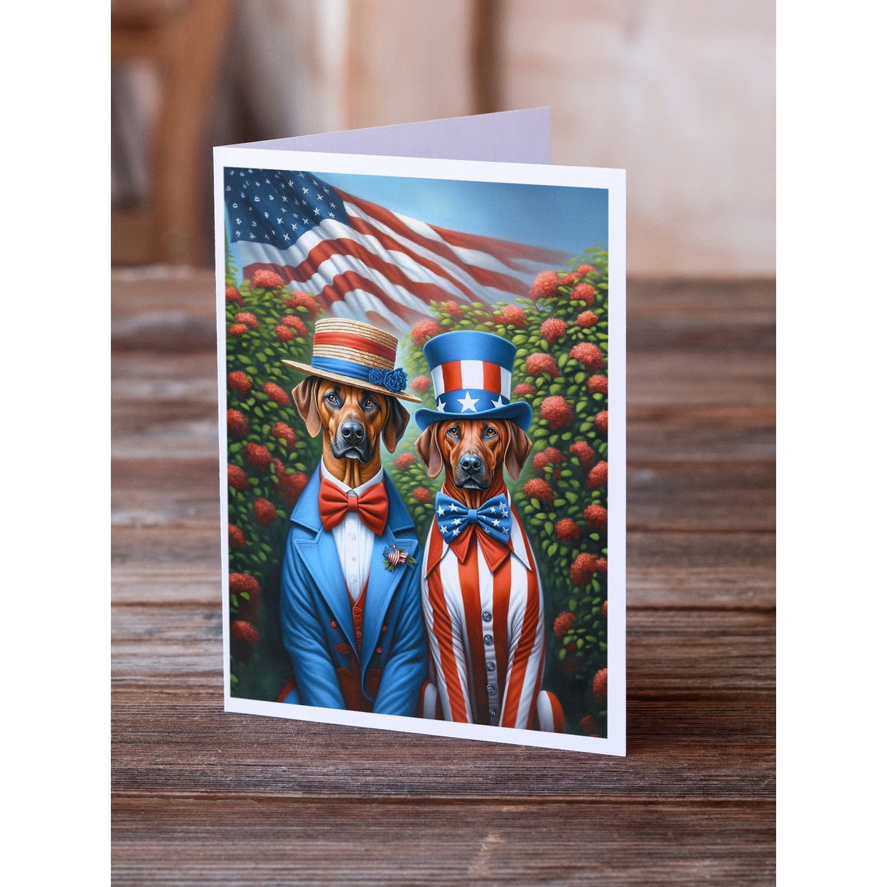 All American Rhodesian Ridgeback Greeting Cards Pack of 8 7 in x 5 in