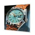 thumbnail image 2 of Designart "Azure Age Luxury Watch painting" Fashion Metal Wall Art, 2 of 5