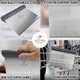 thumbnail image 5 of Zulay Kitchen Multi-purpose Stainless Steel Bench Scraper & Chopper Quick & Easy Perfect Cuts Gray, 5 of 7