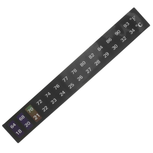 WASHWEPE Termómetro Adhesivo Para Acuario Con Indicador Digital De Temperatura Color Negro Fácil De Usar
