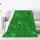 thumbnail image 1 of Balery Green Glitter Manta de Felpa Suave y Acogedora – Cobija de Franela Aterciopelada para Cama, Lavable y Cálida para Sofá, Mascotas, Transpirable-40"x30", 1 of 7