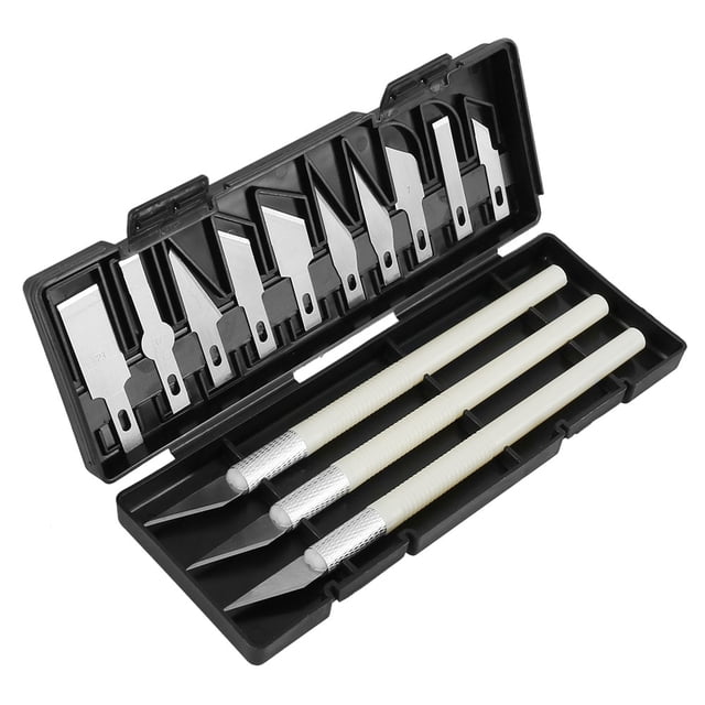 13pcs Precision Hobby Craft Cutter Set Utility Cutter Kit with 13 Refill Blades Craft Blades Set with Case Suitable for Halloween Pumpkin Carving Art Craft Modeling Scrapbooking and Sculpture