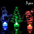 thumbnail image 2 of Bangcool 3PCS Christmas Night Lamp X-mas Tree Santa Snowman Bedside Light Table Ornament, 2 of 10