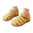 thumbnail image 3 of TBWNWG Girls Sandals for Everyday Casual Wear Breathable Closed Toe Beach Shoes for Toddler and Kids Spring Summer Outdoor Play Footwear Soft Sole Comfort Lightweight Sandals, 3 of 8