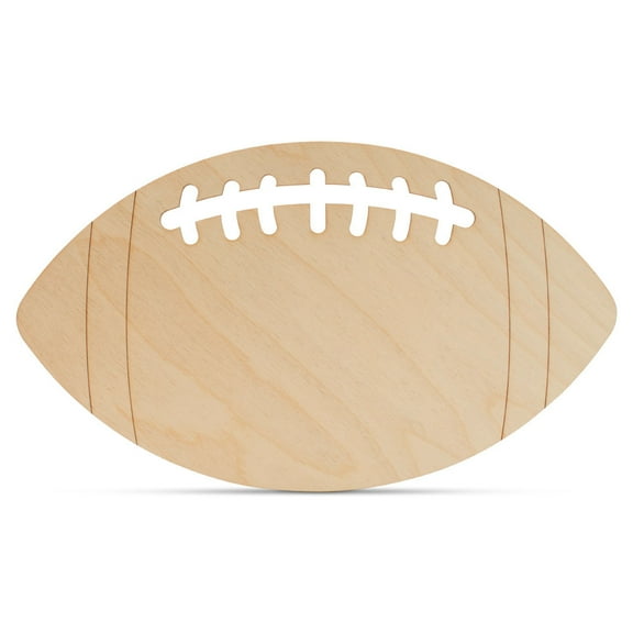 Wooden Football Cutouts 13-inch, Pack of 2 Unfinished Football Signs for Crafts, Lockers, & Football Party Décor, by Woodpeckers