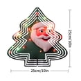 thumbnail image 6 of Stylish Metal Hanging Christmas Tree Wind Spinner - Festive Santa Face Design with Colorful Lights for Garden & Yard Decor, 6 of 6