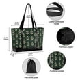 thumbnail image 2 of FORMRS Canvas Laptop Tote Bag for Women with 15.6" Computer Compartments Shoulder Handbag, Green Plants, 2 of 7