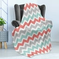 thumbnail image 4 of Chevron Soft Flannel Fleece Throw Blanket, Geometric Design with Modern Zigzags in Bold Style, Cozy Plush for Indoor and Outdoor Use, 50" x 70", White Charcoal Grey, by Ambesonne, 4 of 5